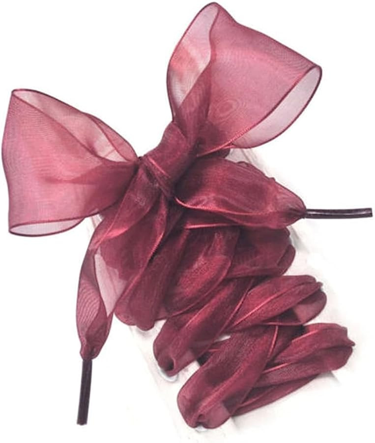 MarJunSep Satin Ribbon Shoe Laces for Sneakers, Flat Lace Shoelaces for Women Girls Shoestrings 4... | Amazon (US)