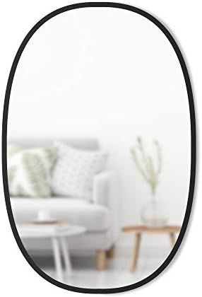 Umbra Hub Oval Wall Mirror with Rubber Rim for Living Room, Bathroom, Bedroom, Entryway and More, 24 | Amazon (US)