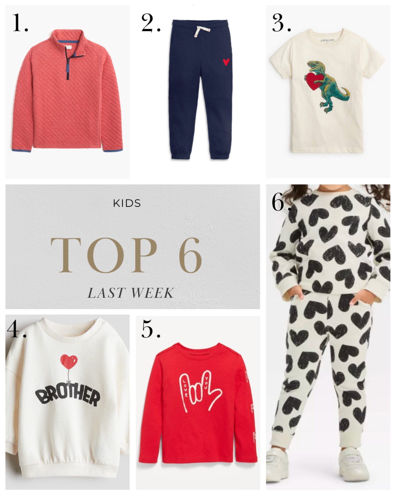 Our best selling kids, mostly boys styles from last week there are some great Valentine’s outfit styles for kids too.  

#BoysOutfits #Valentine’sDayOutfits #KidsValentines #BoysValentinesOutfits #BestSellers

#LTKStyleTip #LTKKids #LTKSeasonal