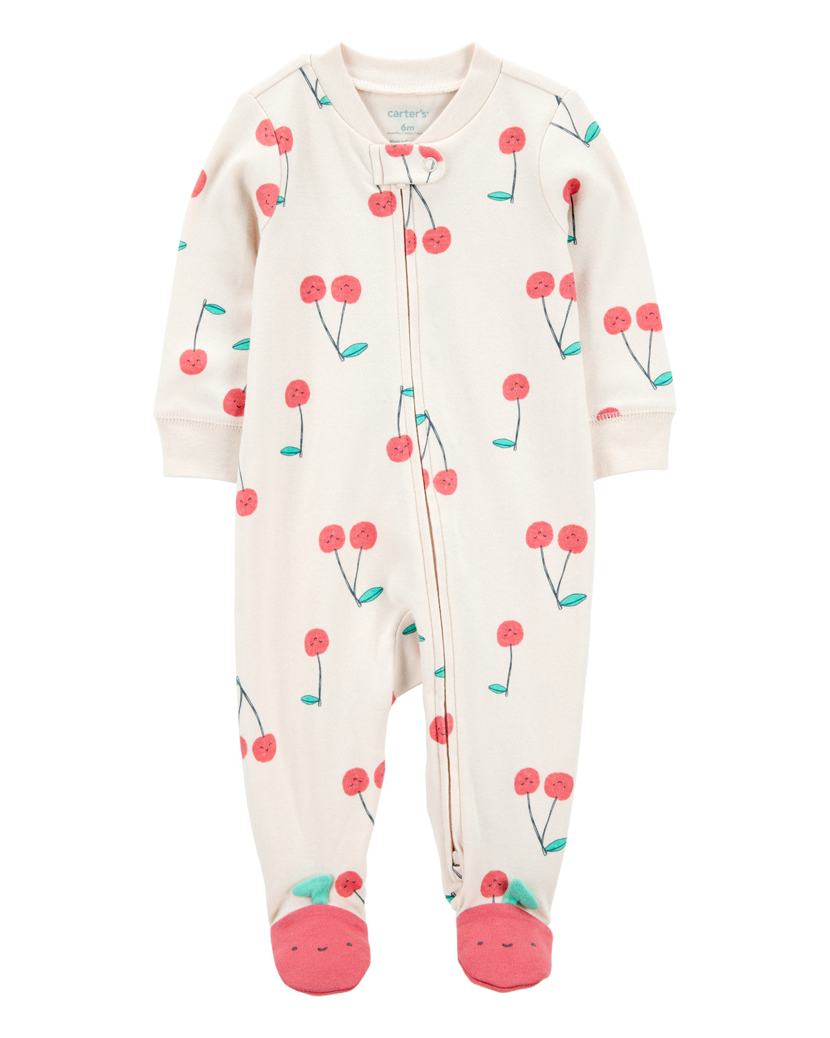 Baby Cherry Print 2-Way Zip Cotton Sleep & Play Pajamas - Carter's | Carter's | Carter's Inc