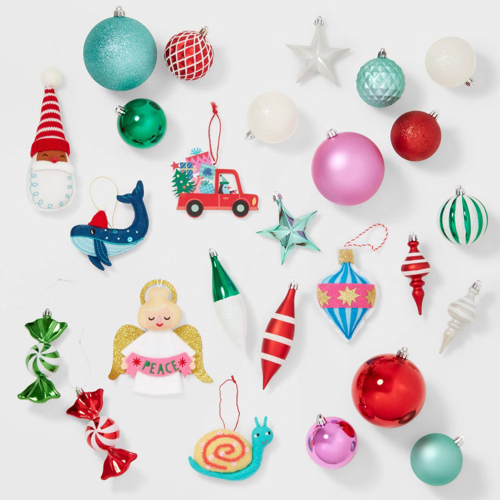 85ct Modern Merry Christmas Tree Ornament Set - Wondershop | Target