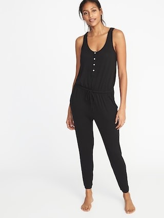 Relaxed Plush-Knit Sleep Jumpsuit for Women | Old Navy US