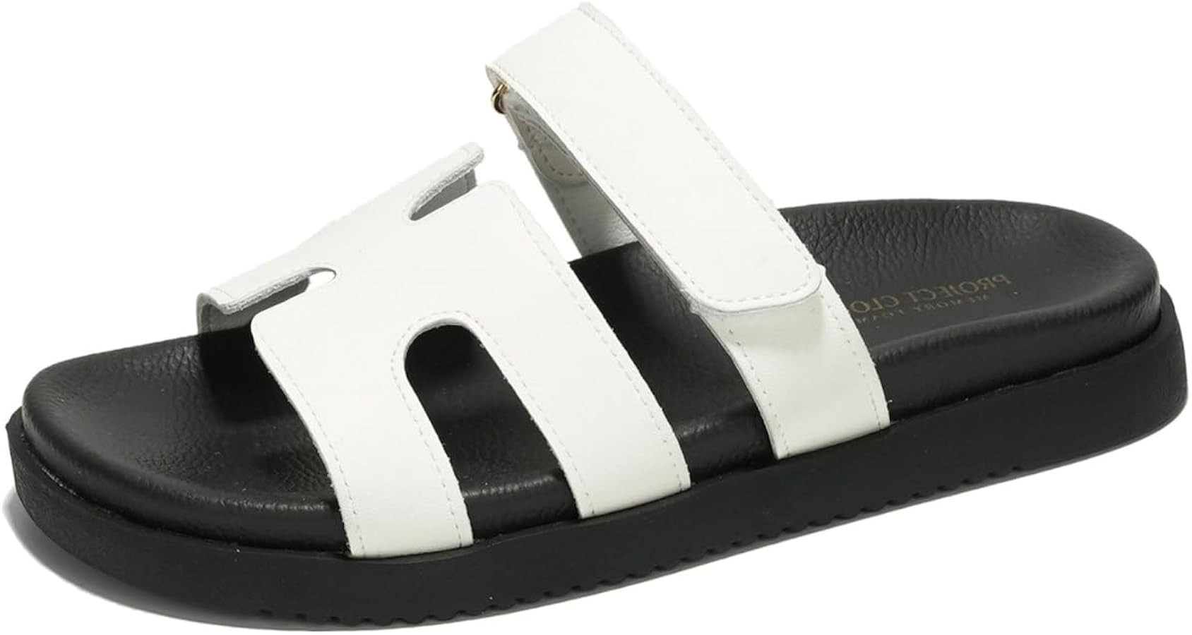 100% Genuine Leather Womens Sandals - Memory Foam Slip on Sandals Women Footwear - Womens Fashion... | Amazon (US)