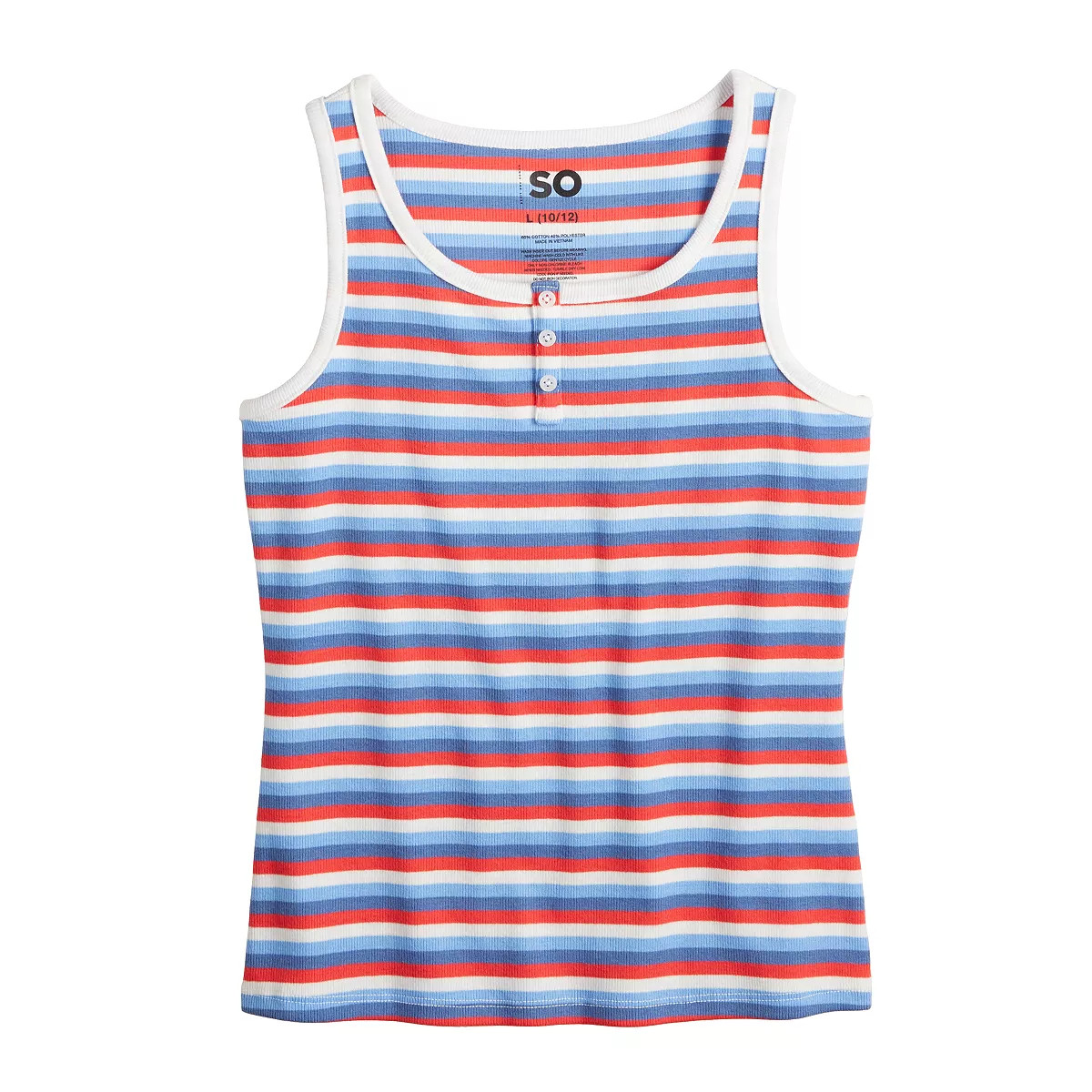 Girls 6-20 SO® Essential Henley Tank in Regular & Plus Size | Kohl's