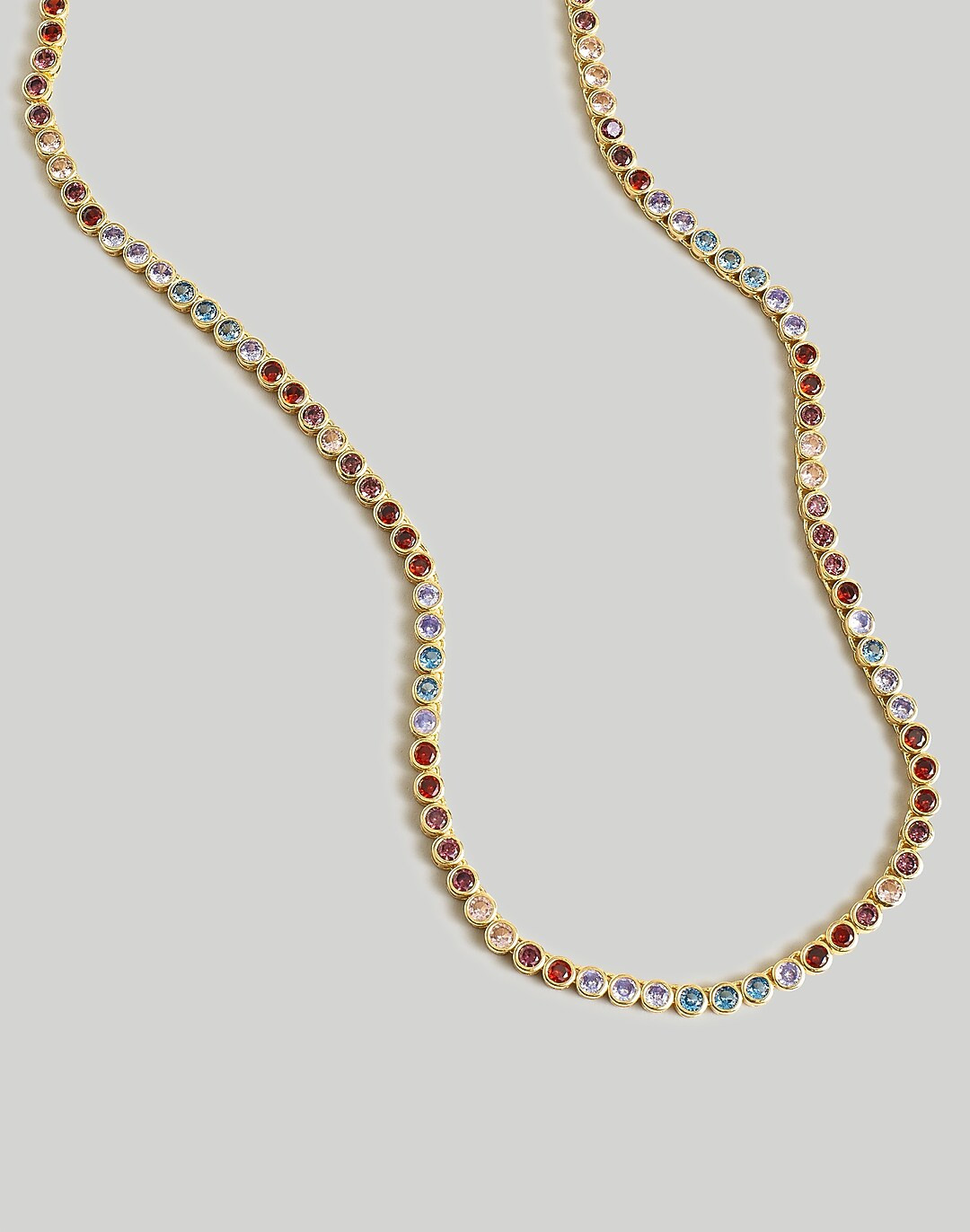 The Tennis Collection Bezel Set Crystal Necklace | Madewell