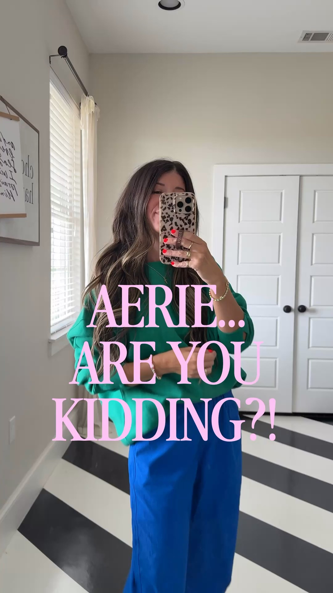 @Aerie pre fall haul! 
blue barrel pants: xs
green sweatshirt: s
stripe sweater pants: xs
stripe sweater: xs
navy blue satin bubble pants: xxs (size down 1) 
Henley stripe quarter button up sweatshirt: xs
rugby polo: xs
flannel button down: xs (hands down the best flannels ever) 
green athletic shorts: xs 
mock neck sweatshirt: s
leggings: xs (the huggers are the best) 
minnetonka clogs: 6 tts
vans: 6.5
red mary jane sneakers: 6; size up if between 
Code Michelle15 on Mama hats
Code everydaysmitten on @Loopy Cases

#LTKootd #LTKOver40 #LTKmomlife