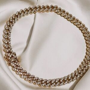 Diamonds & Cigars Necklace - Cubic Zirconia Encrusted Necklace - 18K Gold Plated | Poshmark