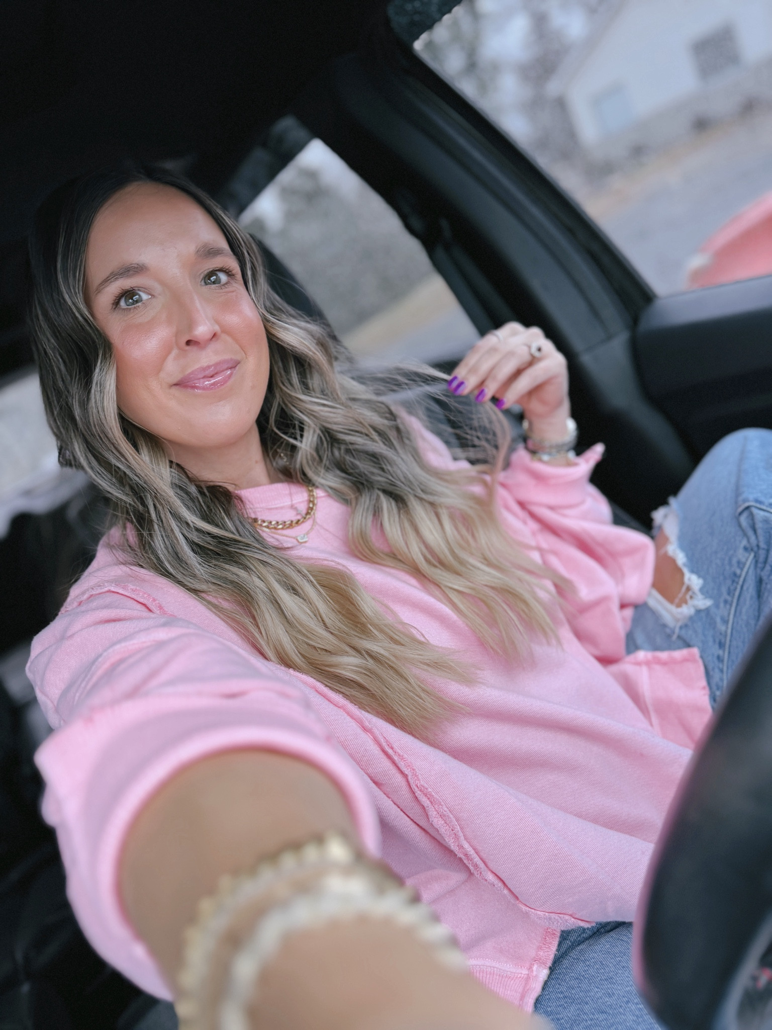 I wear this pink sweatshirt so dang on much like I just can’t stop 

Wearing a small could also do a XS 

#LTKGiftGuide #LTKstyletip #LTKfindsunder100