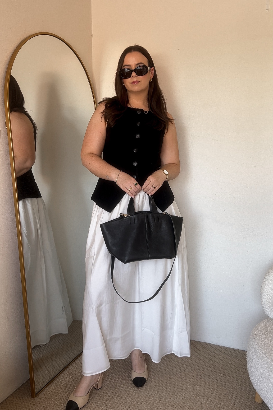 Get ready for work with me - wearing all Atmos&Here. My go-to brand for cute office outfits

Black linen vest: size 14
White maxi skirt: size 12

#LTKmidsize #LTKworkwear #LTKaustralia