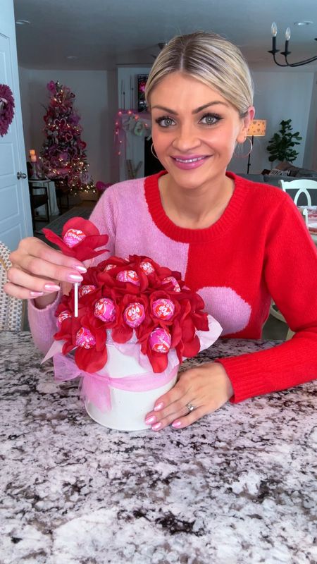 Linked some similar sweaters (mine is sold out), and my Valentines tootsie pops. These red roses I linked from Michaels are the exact same ones the Dollar Store has!

#LTKhome #LTKVideo #LTKfindsunder50