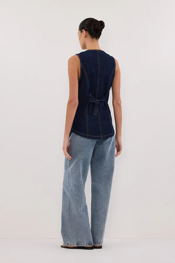 OLLY INDIGO DENIM VEST | DISSH