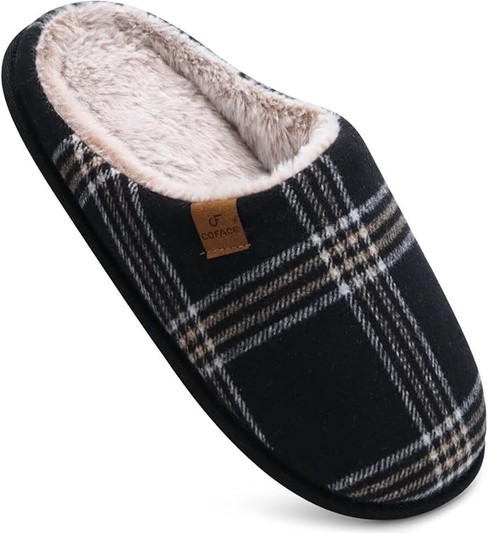 COFACE Unisex Mens Womens Cozy Memory Foam Scuff Slippers Casual Slip On Warm House Shoes Indoor/... | Amazon (US)