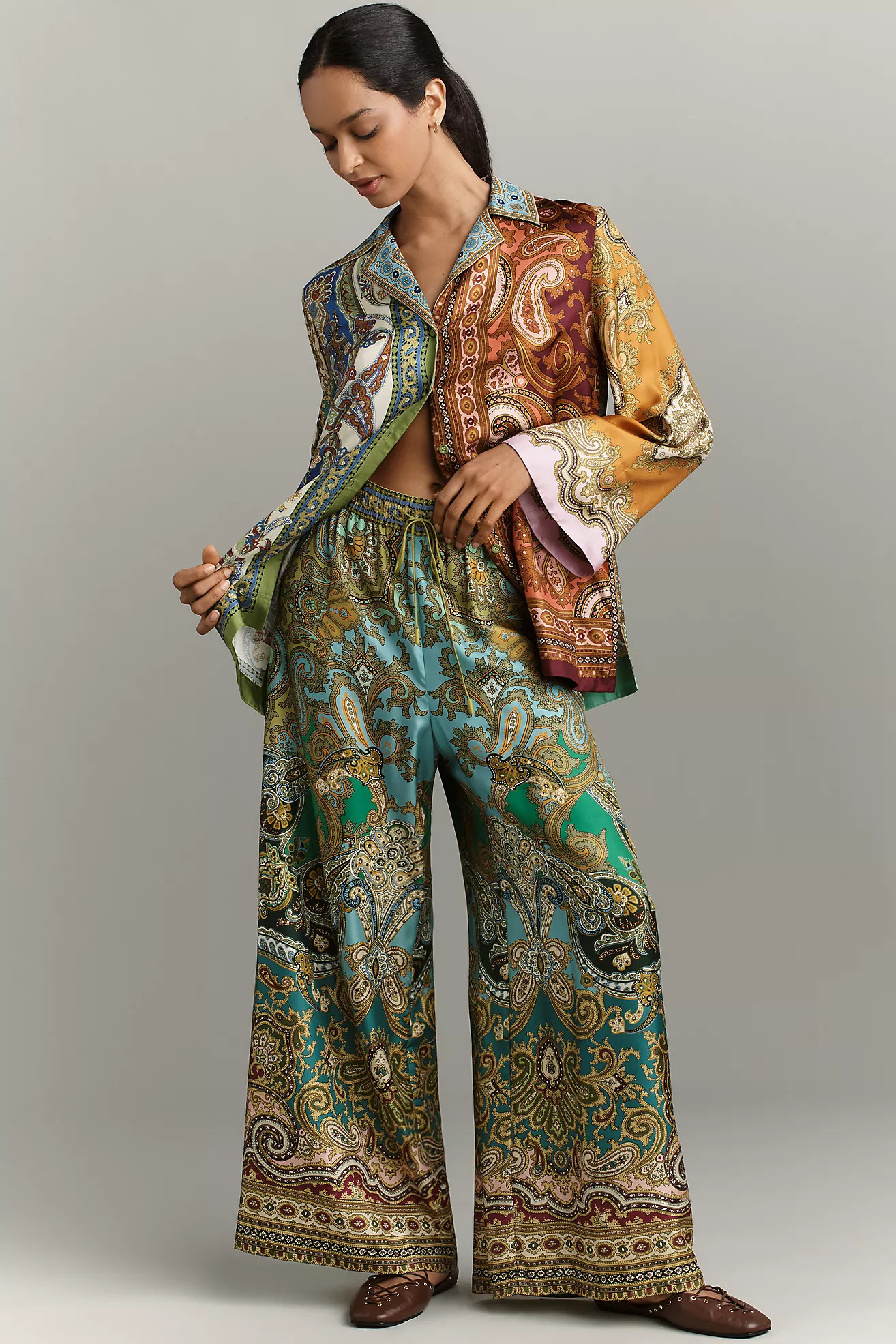 ALÉMAIS Clemenza Silk Pants | Anthropologie (US)