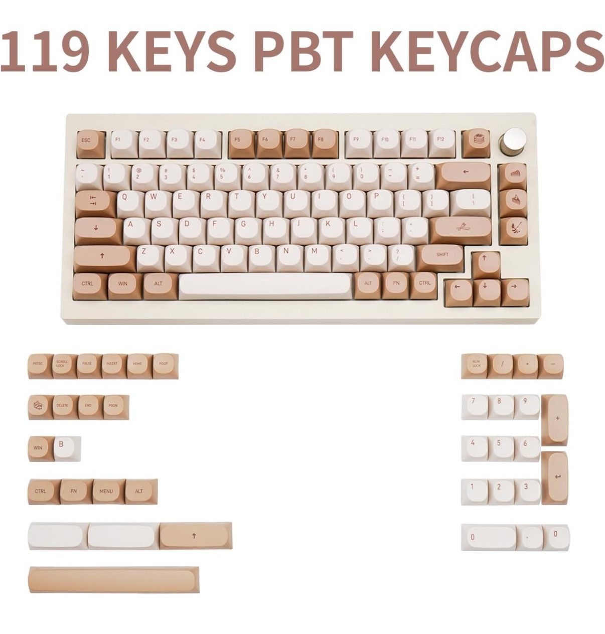 119 Retro Minimalist keycaps 
