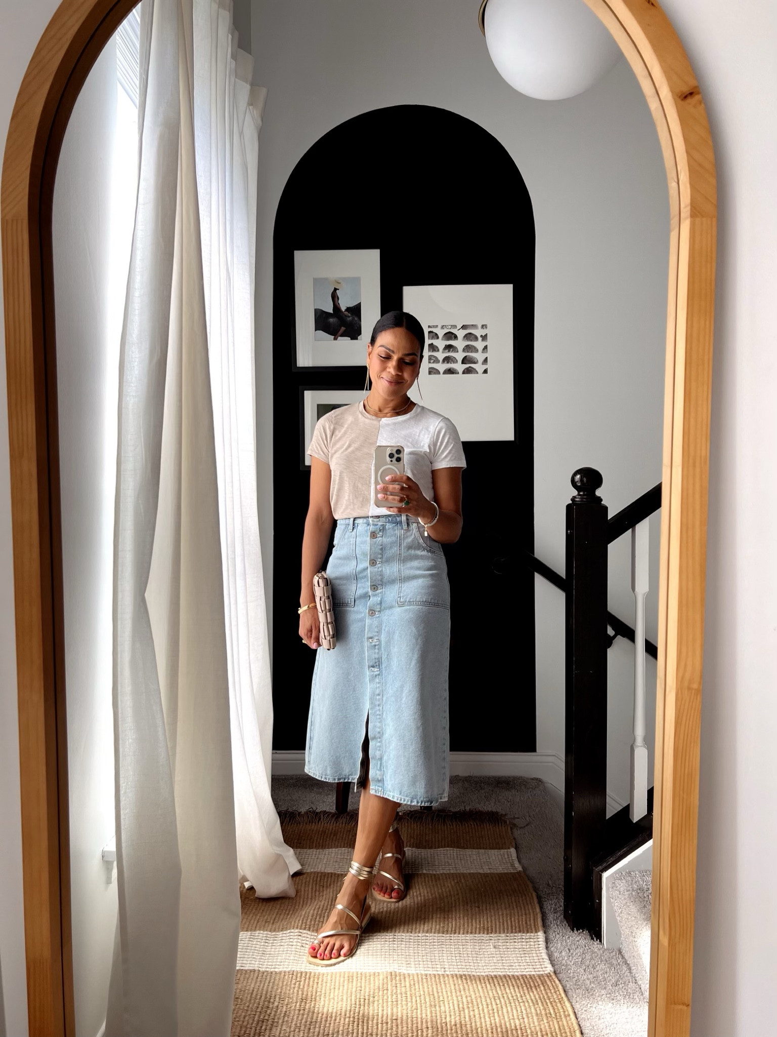 Neutral and denim combo from Evereve - everything is true to size!

#LTKstyletip