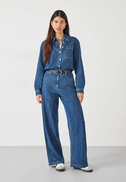 Evelyn Denim Relaxed Jumpsuit | Hush UK