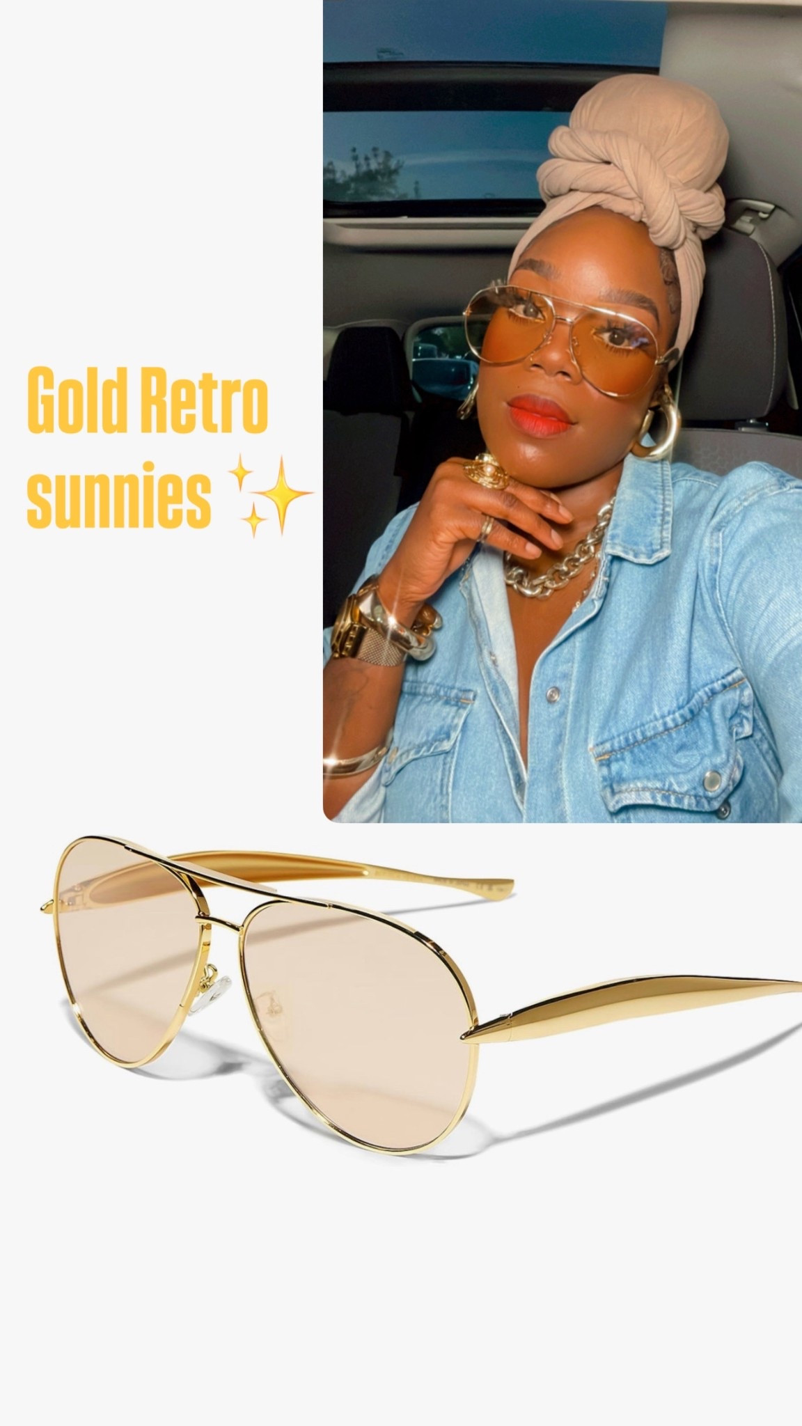 These sunnies are everything! And if you are a gold wearing girly like me then you will love these! They also make the perfect gift ✨✨

#LTKFindsUnder50 #LTKGiftGuide #LTKootd