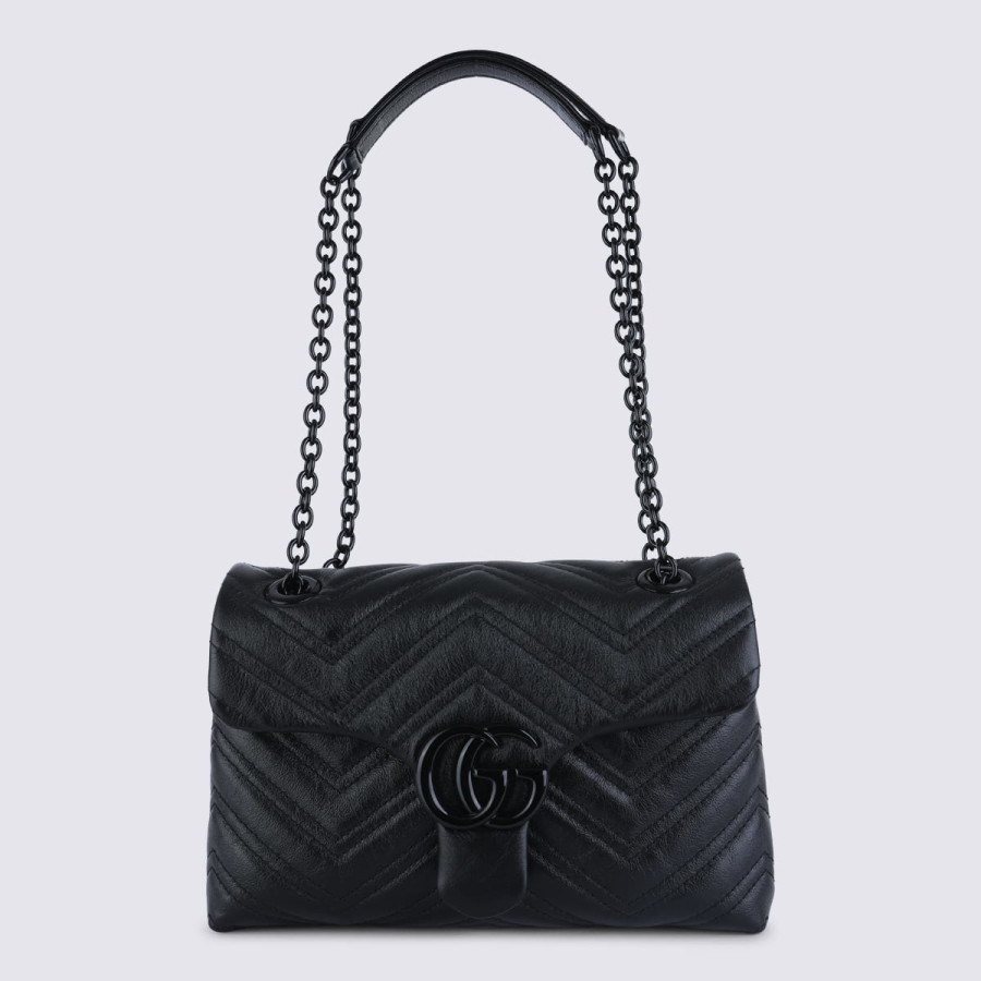 Gucci Black Leather Shoulder Bag | Jomashop.com & JomaDeals.com