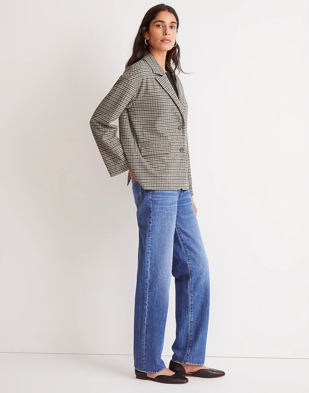 Oversized Knit Blazer in Houndstooth | Madewell