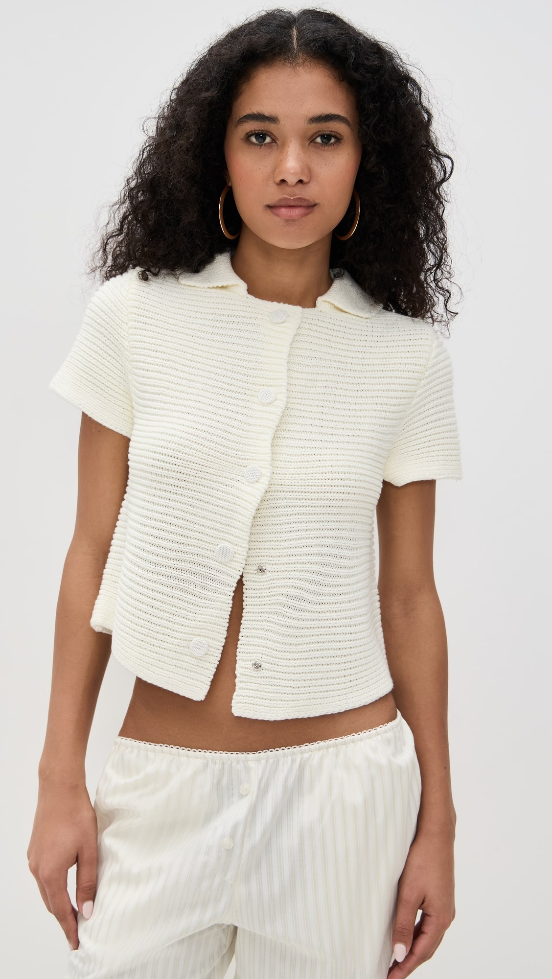 Lioness Ribbed Knit Button Tee | Shopbop | Shopbop