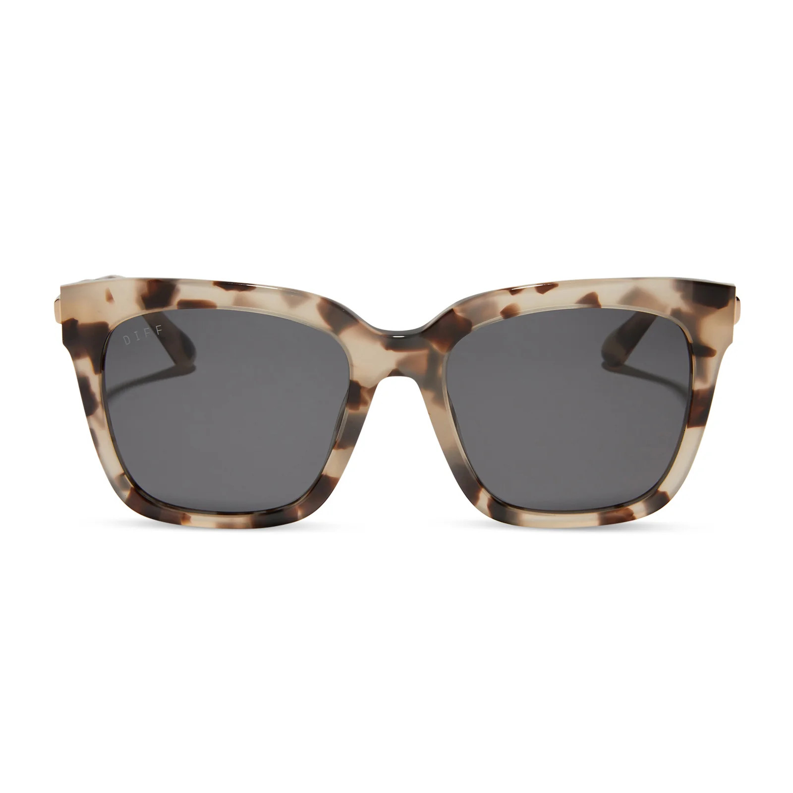 COLOR: cream tortoise grey sunglasses | DIFF Eyewear