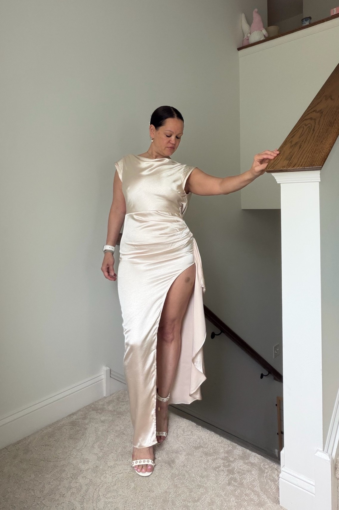 Champagne tones and summer nights ✨

Be seen in the dreamiest silhouette. The Masquerade Party Satin Maxi Dress features a high cowl neckline, an open back with tie detail and a split to the skirt. Style with heels for all the attention.

#LTKmomlife #LTKgrwm #LTKootd