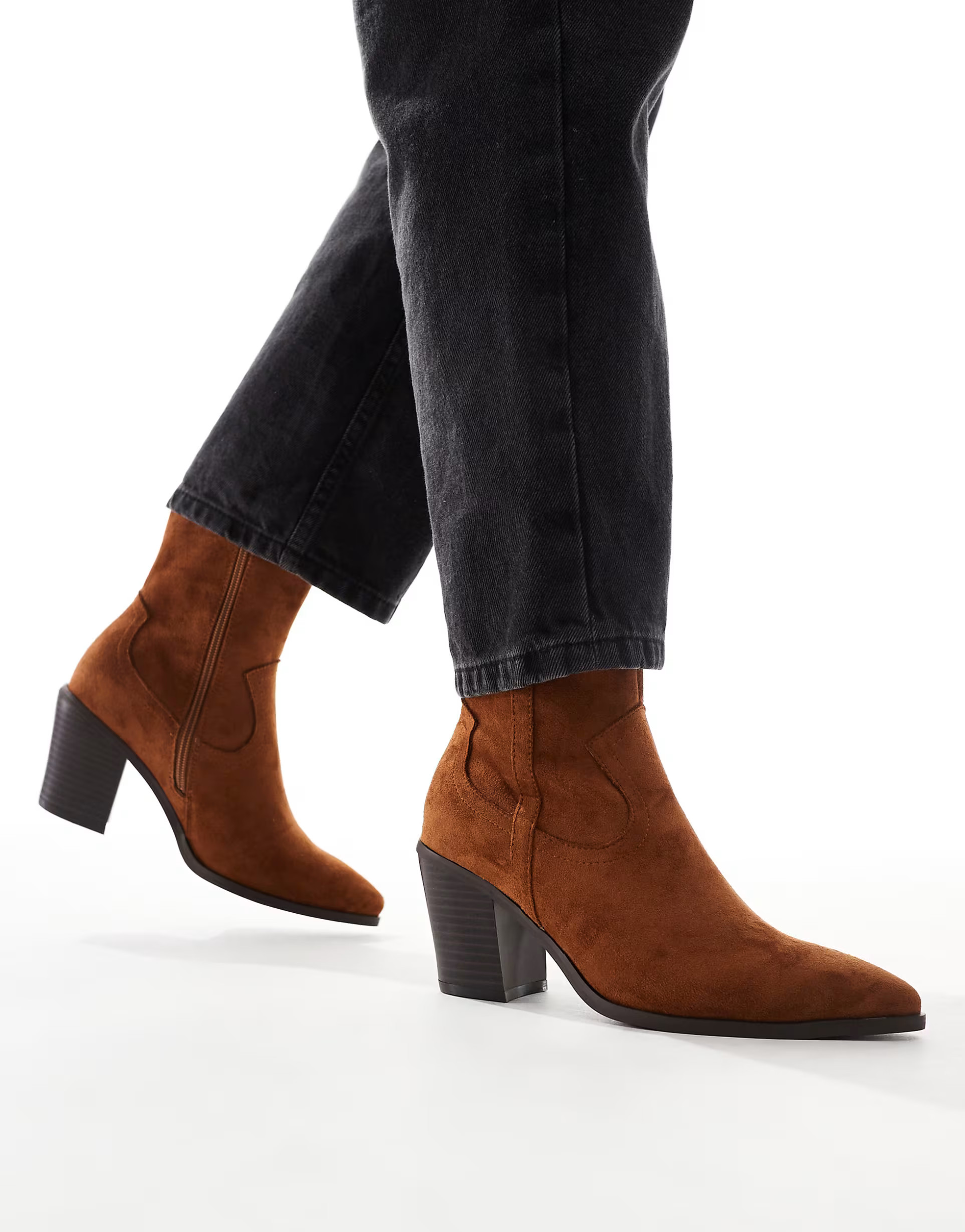 ASOS DESIGN – Rational – Cowboy-Stiefel in Braun mit Absatz | ASOS | ASOS (Global)