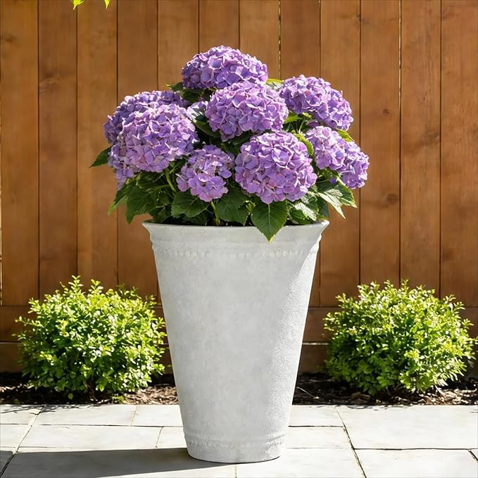 Large Tall Planter for Outdoor & Indoor Use, 20.1 Inch High Decorative Flower Pot with Drainage H... | Amazon (US)