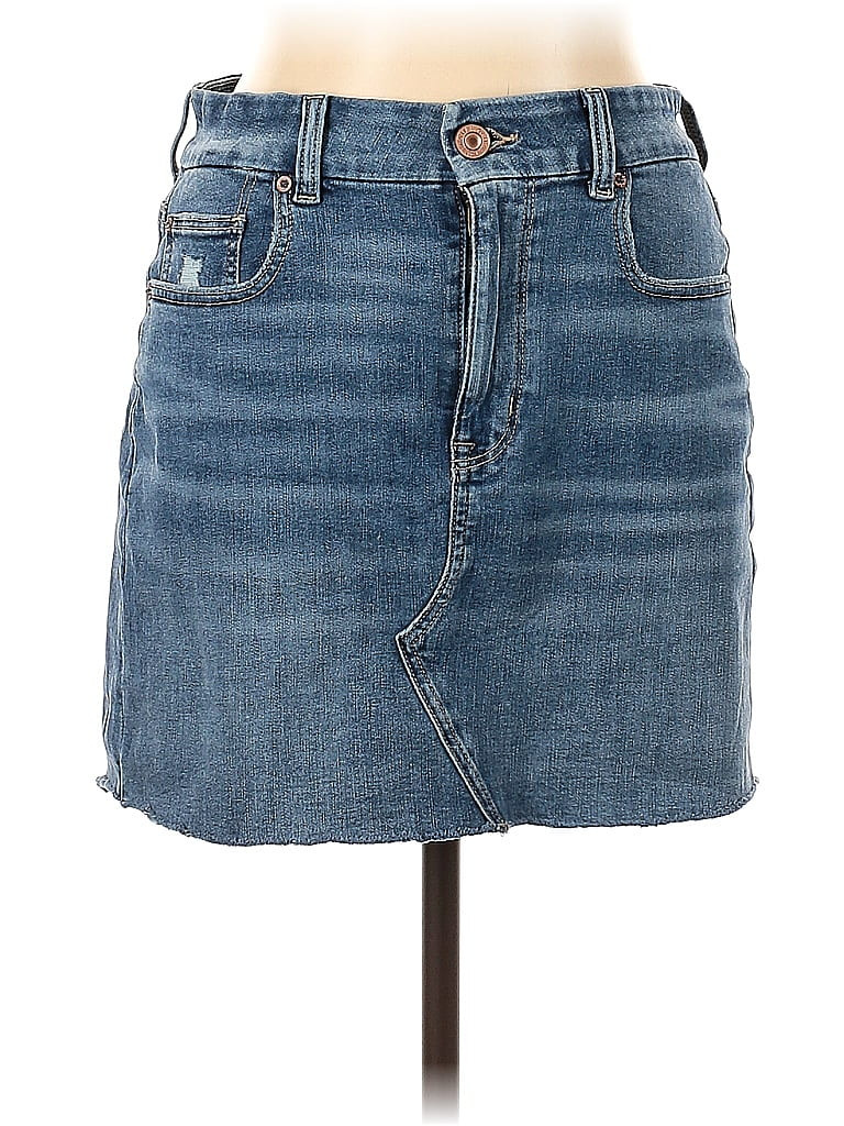 American Eagle Outfitters Denim Skirt: Blue Bottoms - Size 12 | ThredUp