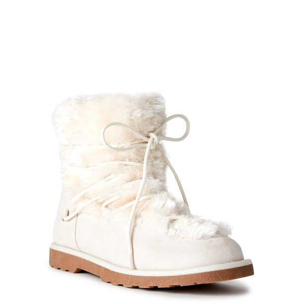 Portland Boot Company Women’s Faux Fur Short Boot - Walmart.com | Walmart (US)