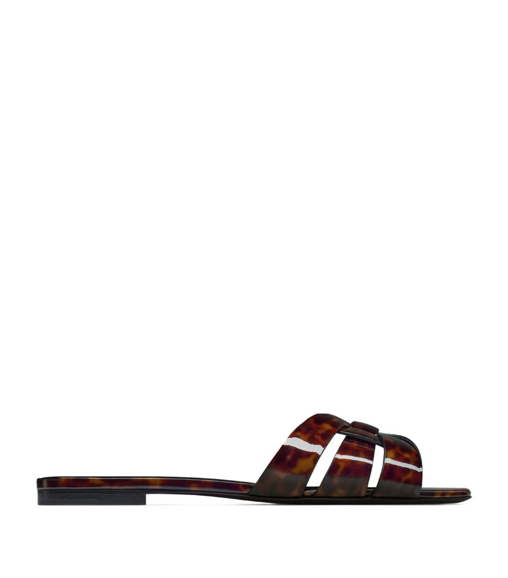 Patent Leather Tribute Slippers | Harrods