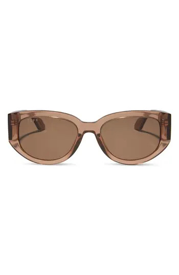 DIFF Drew 54mm Polarized Oval Sunglasses in Brown at Nordstrom Rack | Nordstrom Rack