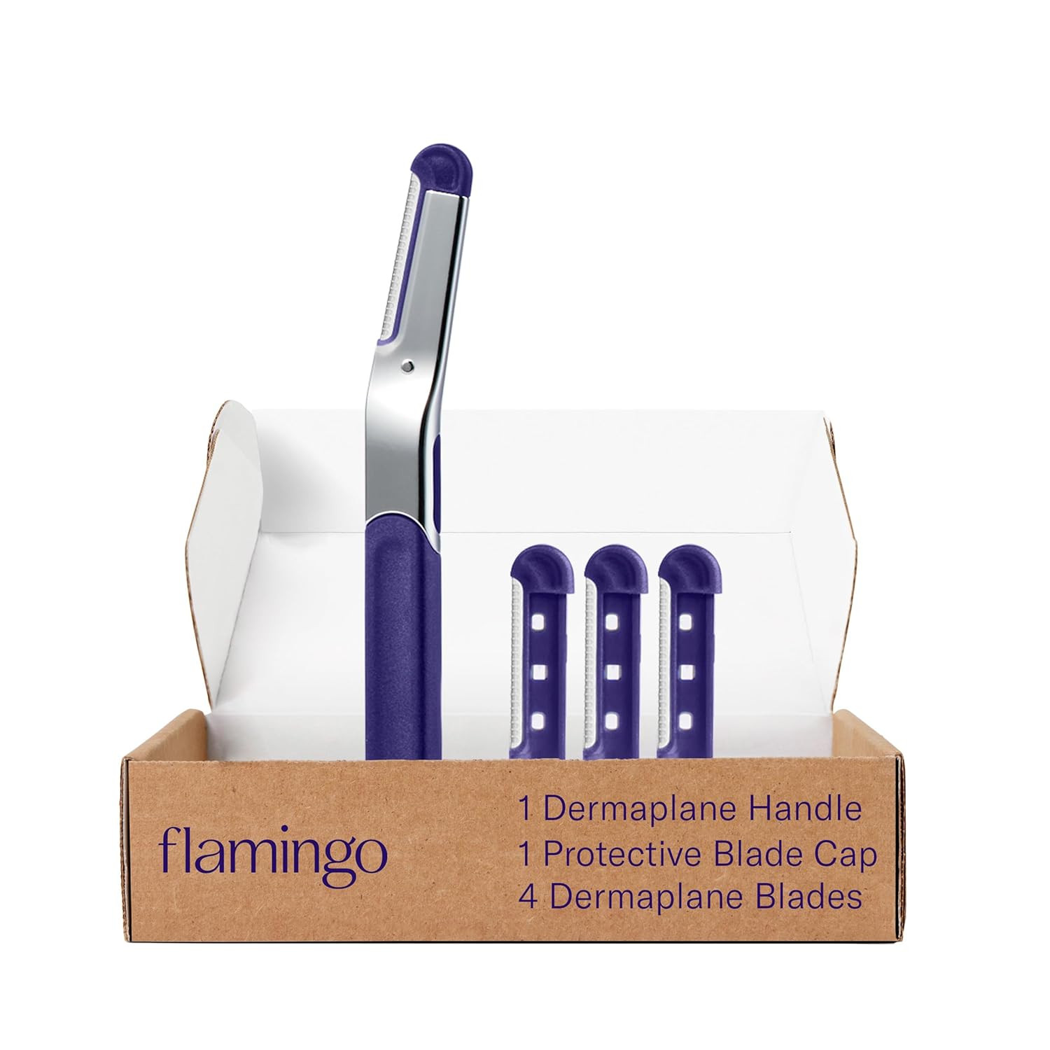 Flamingo Dermaplane Blades Refills, Face Razors for Women, Smooth Skin, 4 Count | Amazon (US)