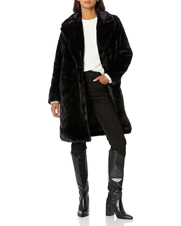 The Drop Women's Kiara Loose-Fit Long Faux Fur Coat | Amazon (US)
