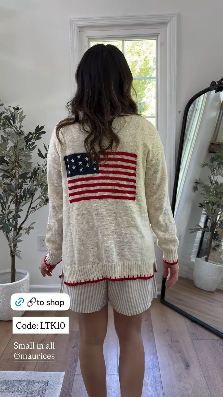 Code: LTK10. Small flag sweater. Small shorts. Maurice’s, Maurices

#LTKSaleAlert #LTKOver40