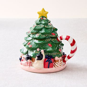 St. Jude Lidded Figural Christmas Mug | West Elm (US)