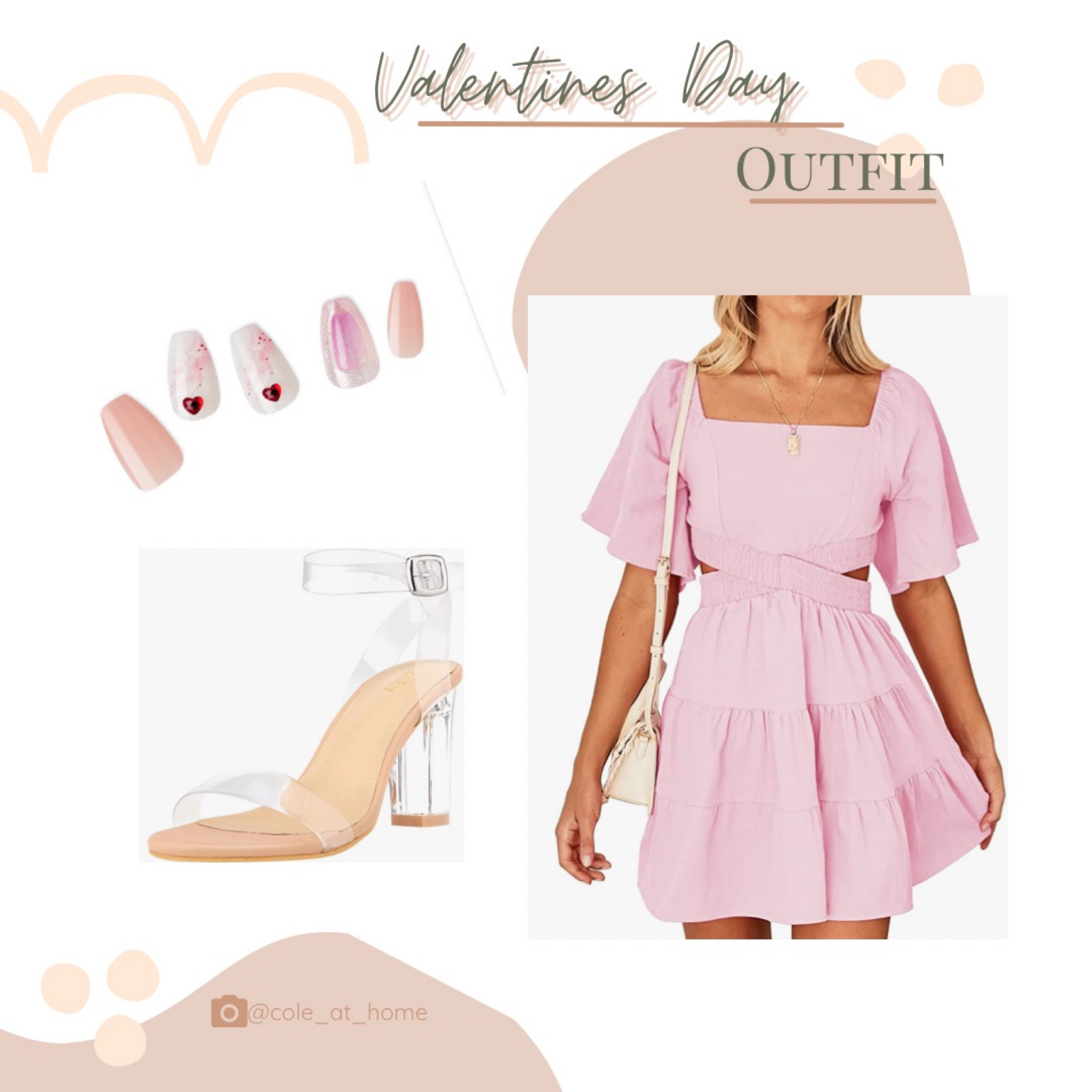 Valentine’s Day outfit
Valentines 
Valentine’s Day
Dress
Press on nails

#LTKbeauty #LTKunder50 #LTKSeasonal