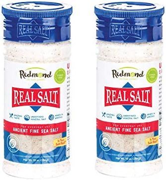 Amazon.com : Redmond Real Sea Salt - Natural Unrefined Gluten Free Fine, 10 Ounce Shaker (2 Pack)... | Amazon (US)