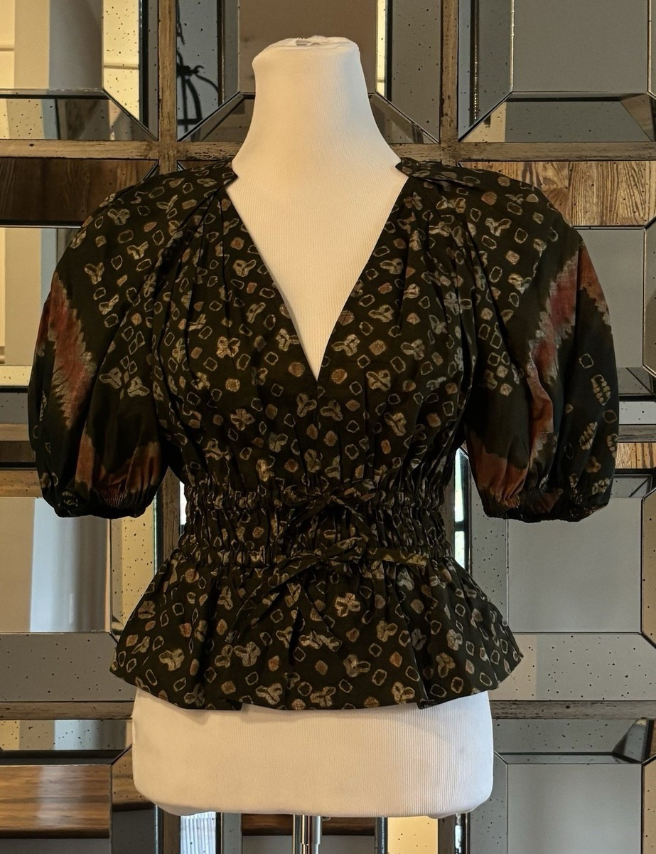 Ulla Johnson Ines Top Blouse In Jasper SZ 00 New With Tags $259. | eBay UK
