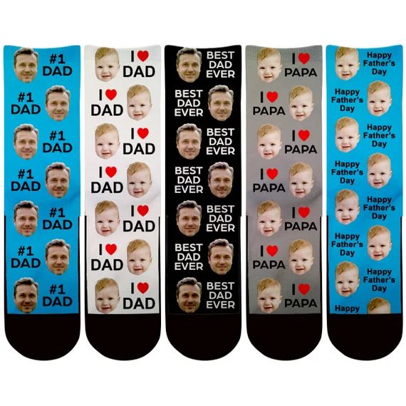 Custom Father's day socks, Custom Face Socks, Personalized socks, Gifts for Father's Day, Gifts f... | Etsy (US)