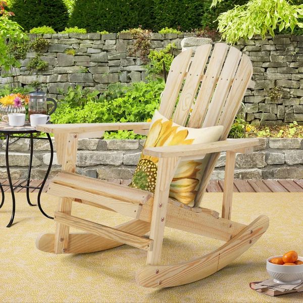 Leila Wood Rocking Adirondack Chair | Wayfair North America