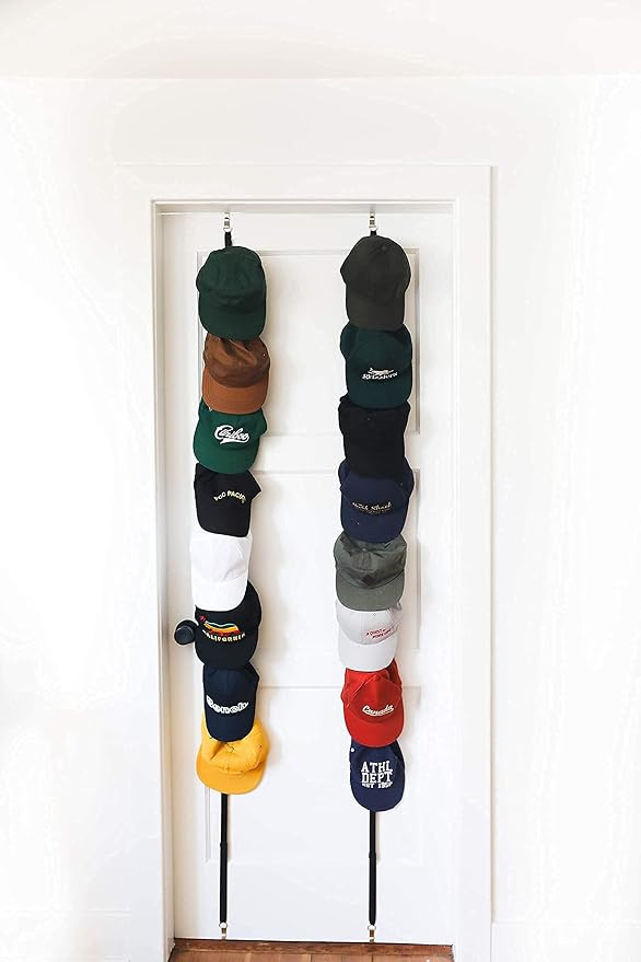 Cap Rack 2 Pack - Holds up to 16 Caps for Baseball / Ball Caps - Best Over Door Closet Organizer ... | Amazon (US)