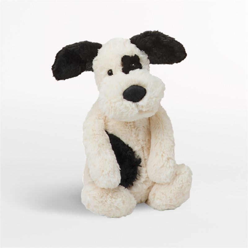 Jellycat Bashful Black and Cream Puppy Kids Stuffed Animal + Reviews | Crate & Kids | Crate & Barrel