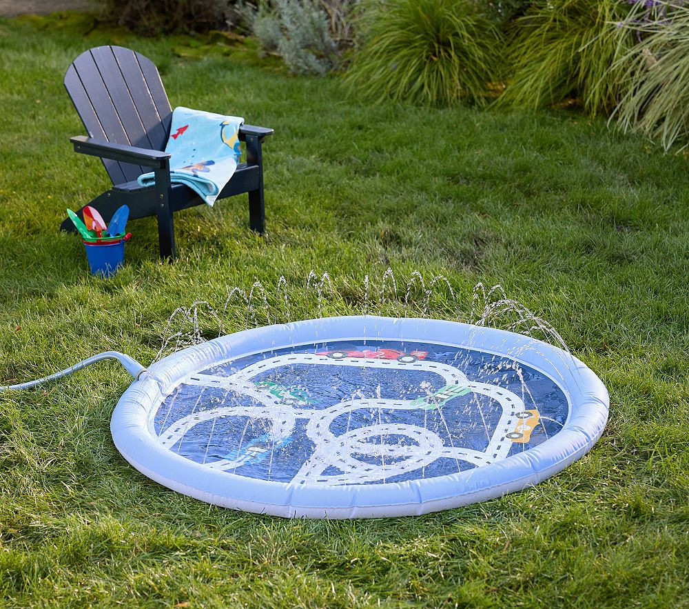 Racecar Track Splash Pad | Pottery Barn Kids