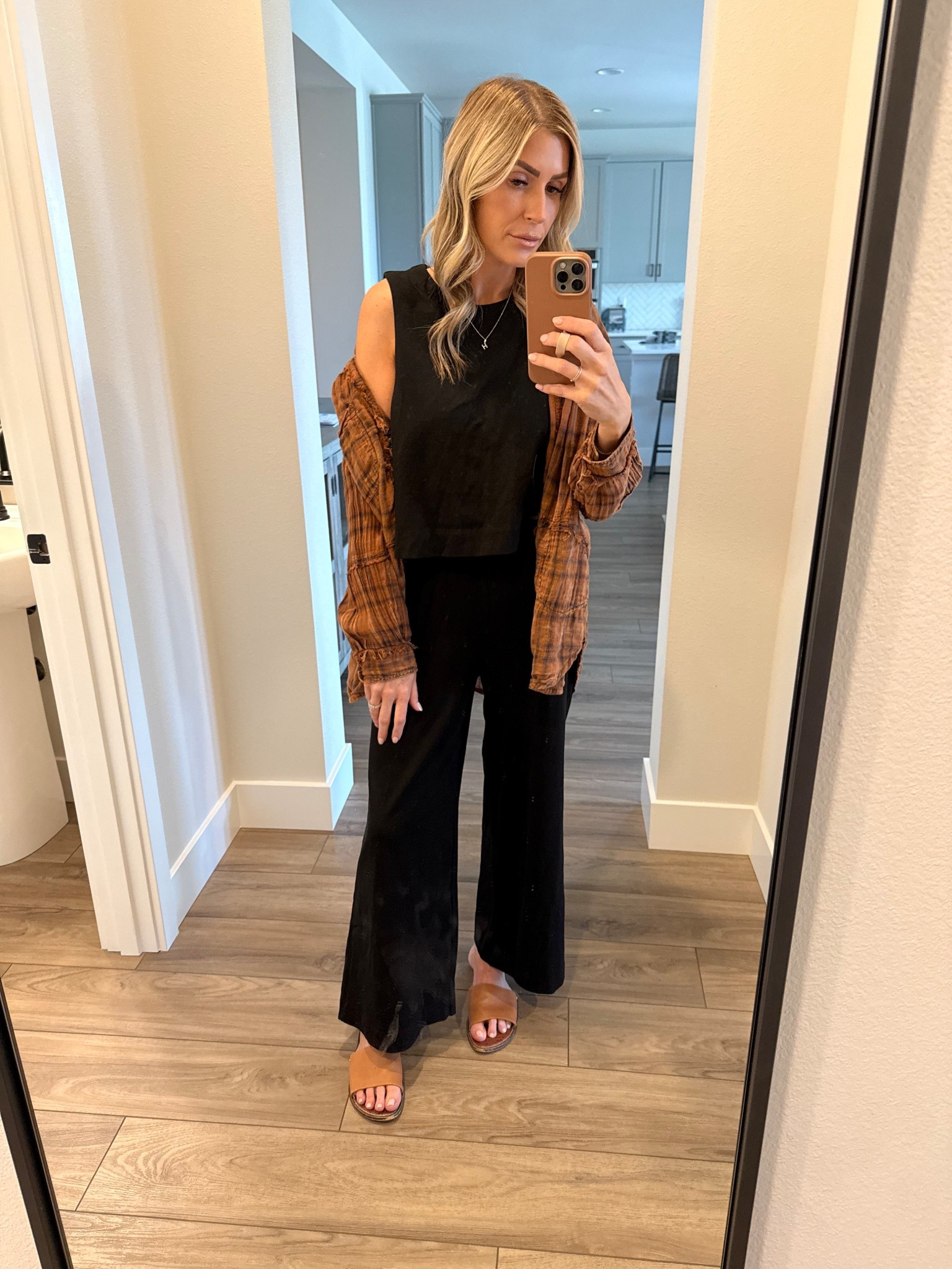 Mid week casual coffee and lunch date outfit that would also make a cute teacher outfit for the transition to fall! 

#LTKFindsUnder50 #LTKStyleTip #LTKWorkwear