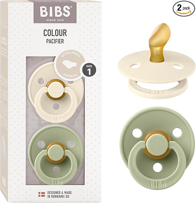 BIBS Colour Anatomical Soother 2-Pack, BPA Free Dummy Pacifier, Orthodontic Nipple. Natural Rubbe... | Amazon (UK)