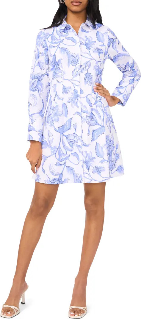 Floral Long Sleeve Shirtdress | Nordstrom Rack