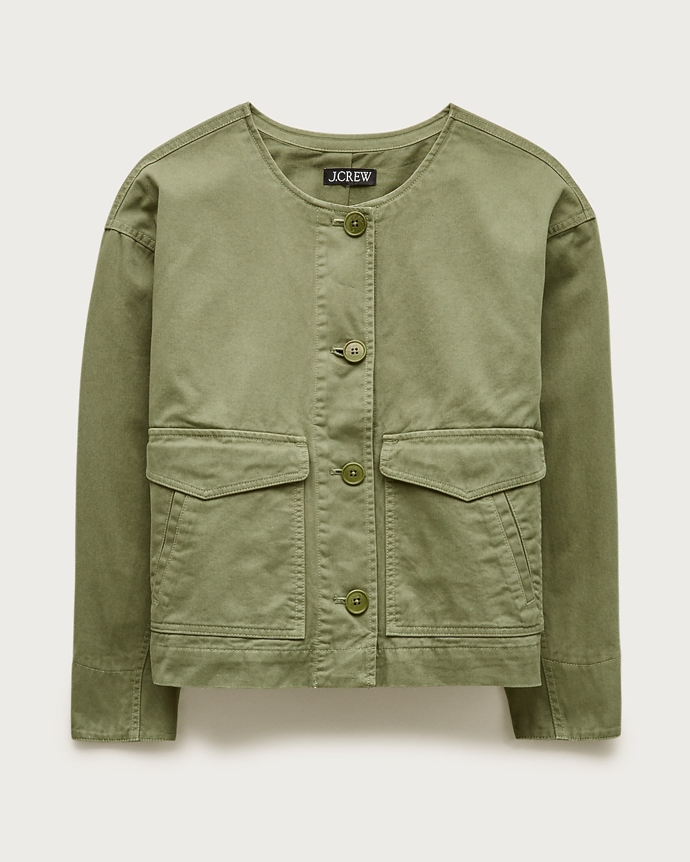 Boxy jacket in brushed cotton twill | J. Crew US