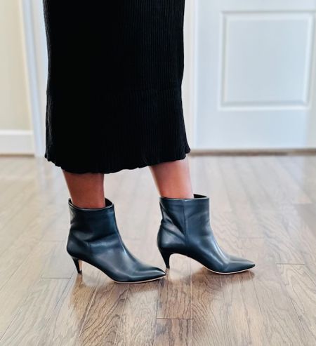 The perfect black ankle boot for the fall season. I’m soo happy I have these in my boot collection. I love the leather and fit of this boot . The quality is good and they are super comfy!  @dolcevita for the win! Fall fashion must have! 

#LTKSeasonal #LTKstyletip #LTKshoecrush