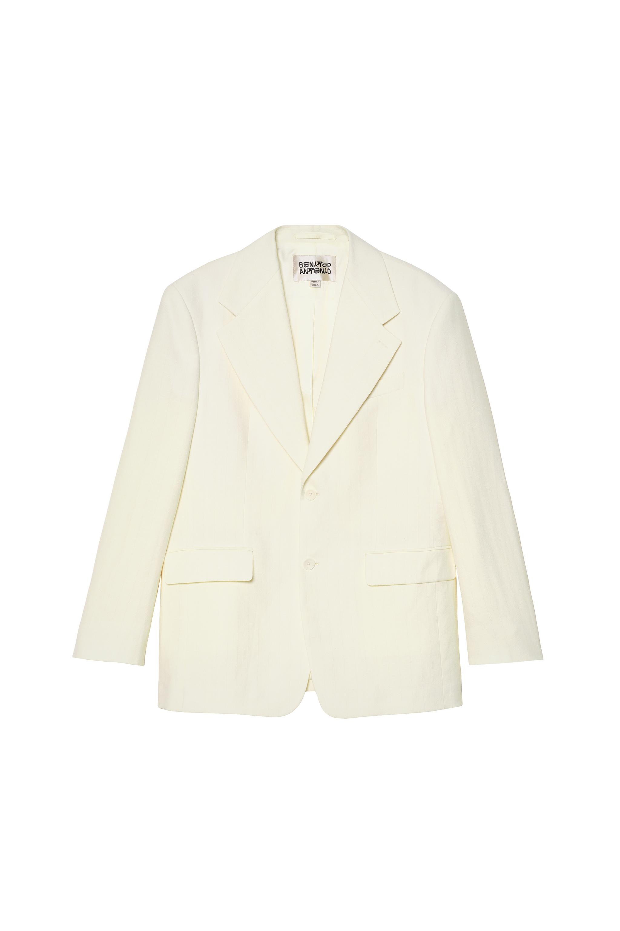 OVERSIZED FIT HERRINGBONE LINEN-WOOL SUIT BLAZER | Zara US
